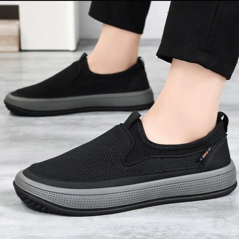 Men Hands-Free Slip-On Summer Walking Casual Loafers Shoes for Men's Outdoor Non-Slip Walking Moccasins Shoes Flats Breathable Sport Outdoor