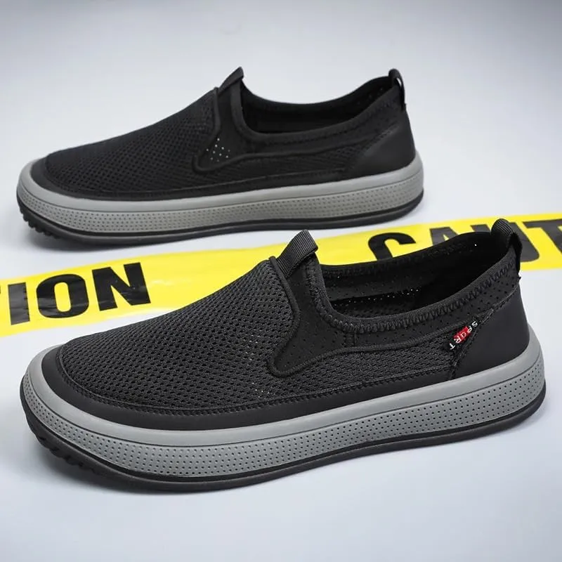 Men Hands-Free Slip-On Summer Walking Casual Loafers Shoes for Men's Outdoor Non-Slip Walking Moccasins Shoes Flats Breathable Sport Outdoor