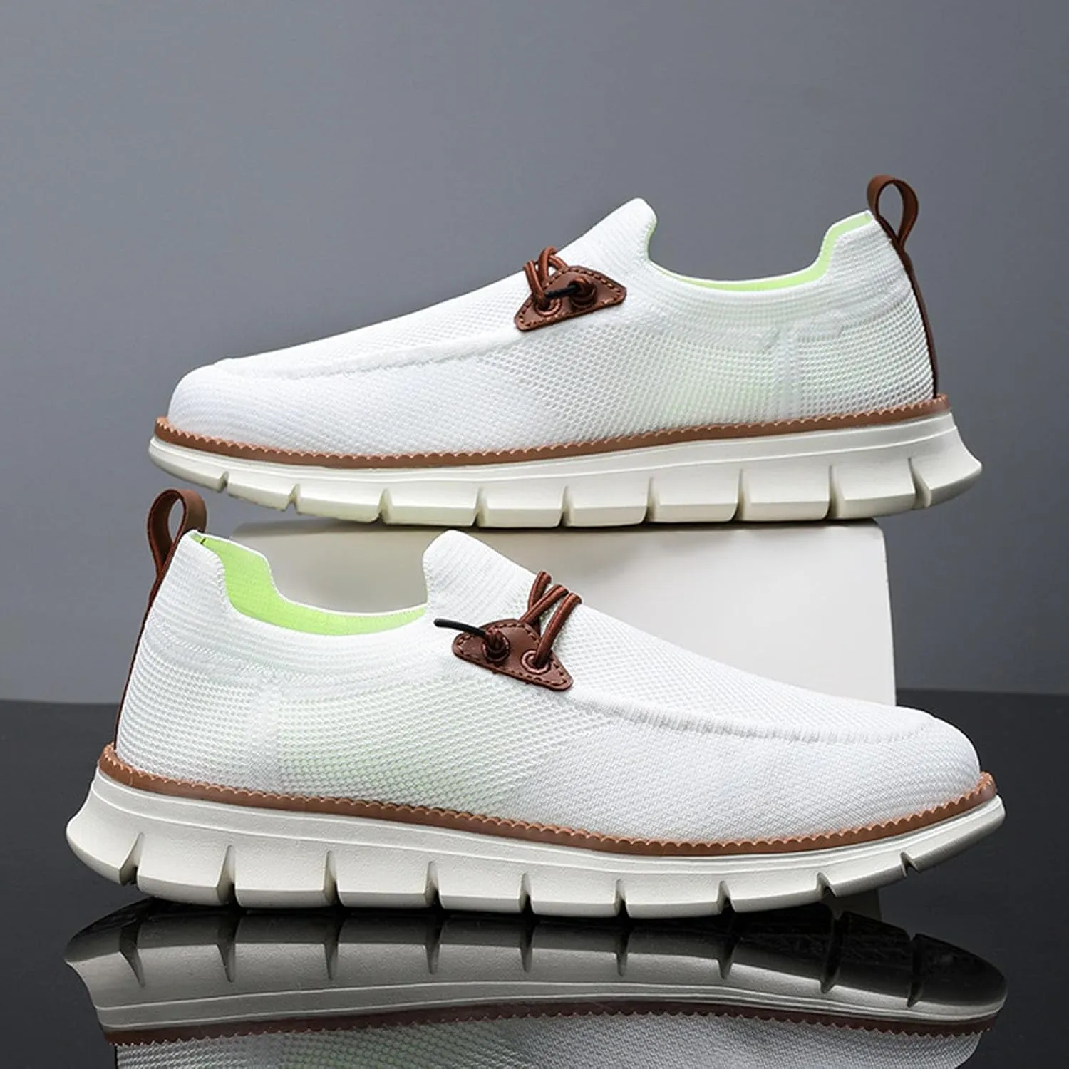 Men Loafers Shoes Casual Slip on Sneakers Fashion Lace up Wolking Dress Business Oxfords Work Lightweight Footwear