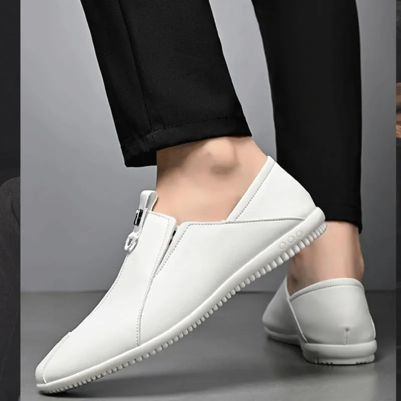 Men-Slip on Summer Walking Moccasins Casual Shoes for Men's Outdoor Activities Comfortable Cowhide Soles Non-Slip Walking Loafers Shoes