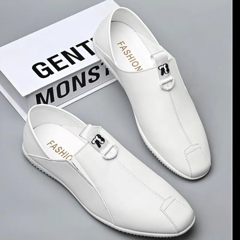 Men-Slip on Summer Walking Moccasins Casual Shoes for Men's Outdoor Activities Comfortable Cowhide Soles Non-Slip Walking Loafers Shoes