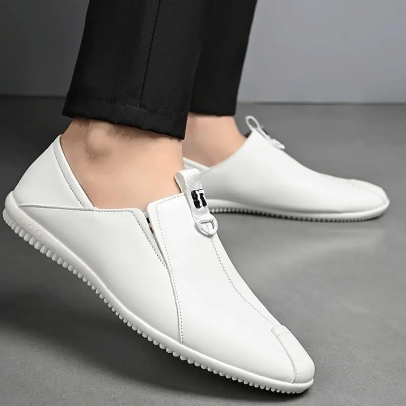 Men-Slip on Summer Walking Moccasins Casual Shoes for Men's Outdoor Activities Comfortable Cowhide Soles Non-Slip Walking Loafers Shoes