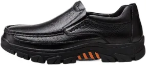 Men-Slip on Walking Loafers Casual Shoes for Men's Outdoor Activities Comfortable Cowhide Soles Non-Slip Walking Shoes