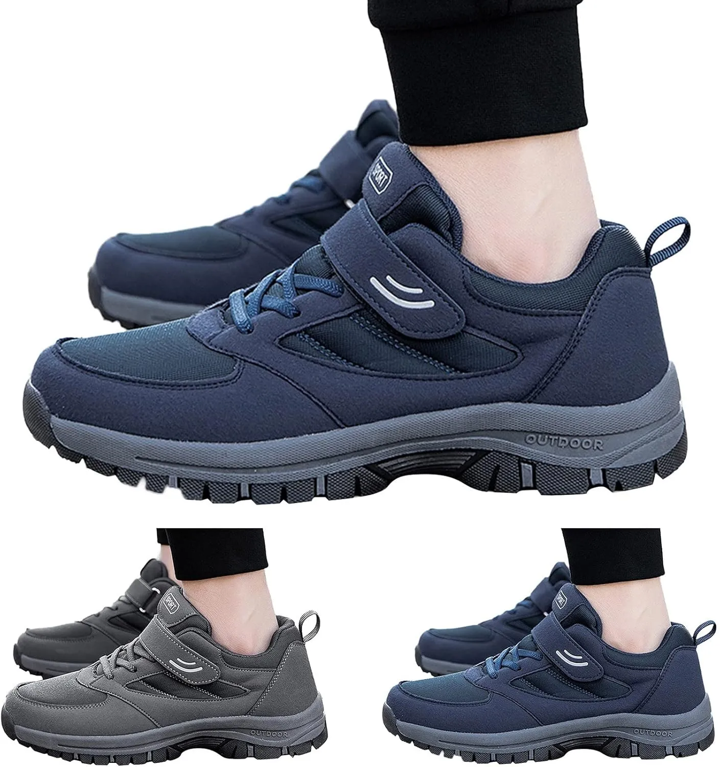 Men Slip on Walking Shoes Comfortable Memory Foam Ultra Lightweight Breathable Fashion Sneakers Non Slip Travel Jogging Workout Tennis Shoes Wide Width