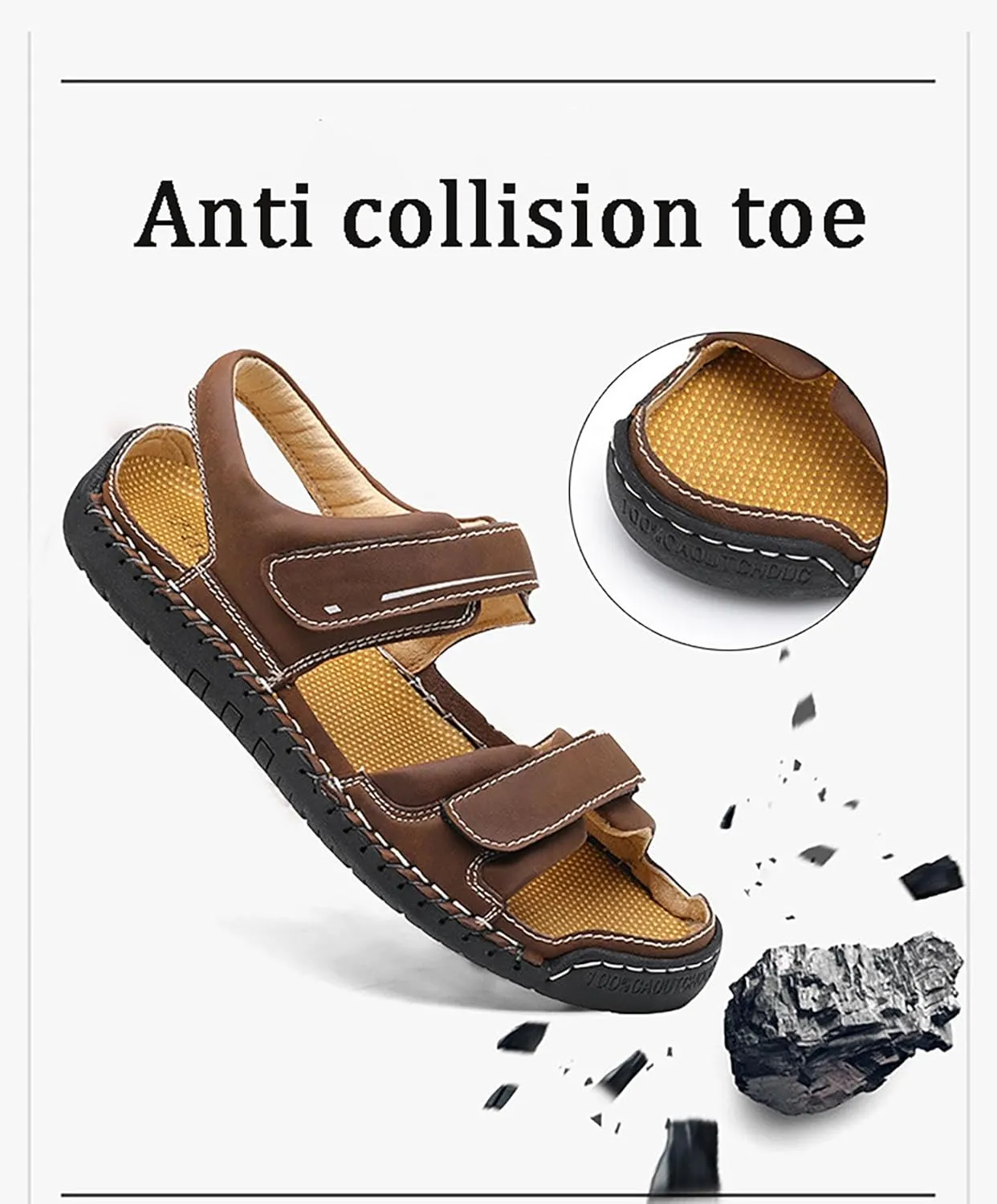 Mens Athletic Sandals Men's Hiking Summer Shoes Open Toe Hiking Outdoor Non Slip Sandal