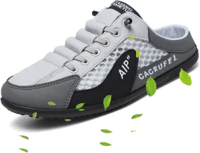 Men's Backless Sneakers,New Summer Slip-on Men's Sports Slippers, Casual Mule Open Back Sneakers Sports Shoes Low-Top Walking Outdoor Shoes