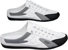 Men's Backless Sneakers,New Summer Slip-on Men's Sports Slippers, Casual Mule Open Back Sneakers Sports Shoes Low-Top Walking Outdoor Shoes