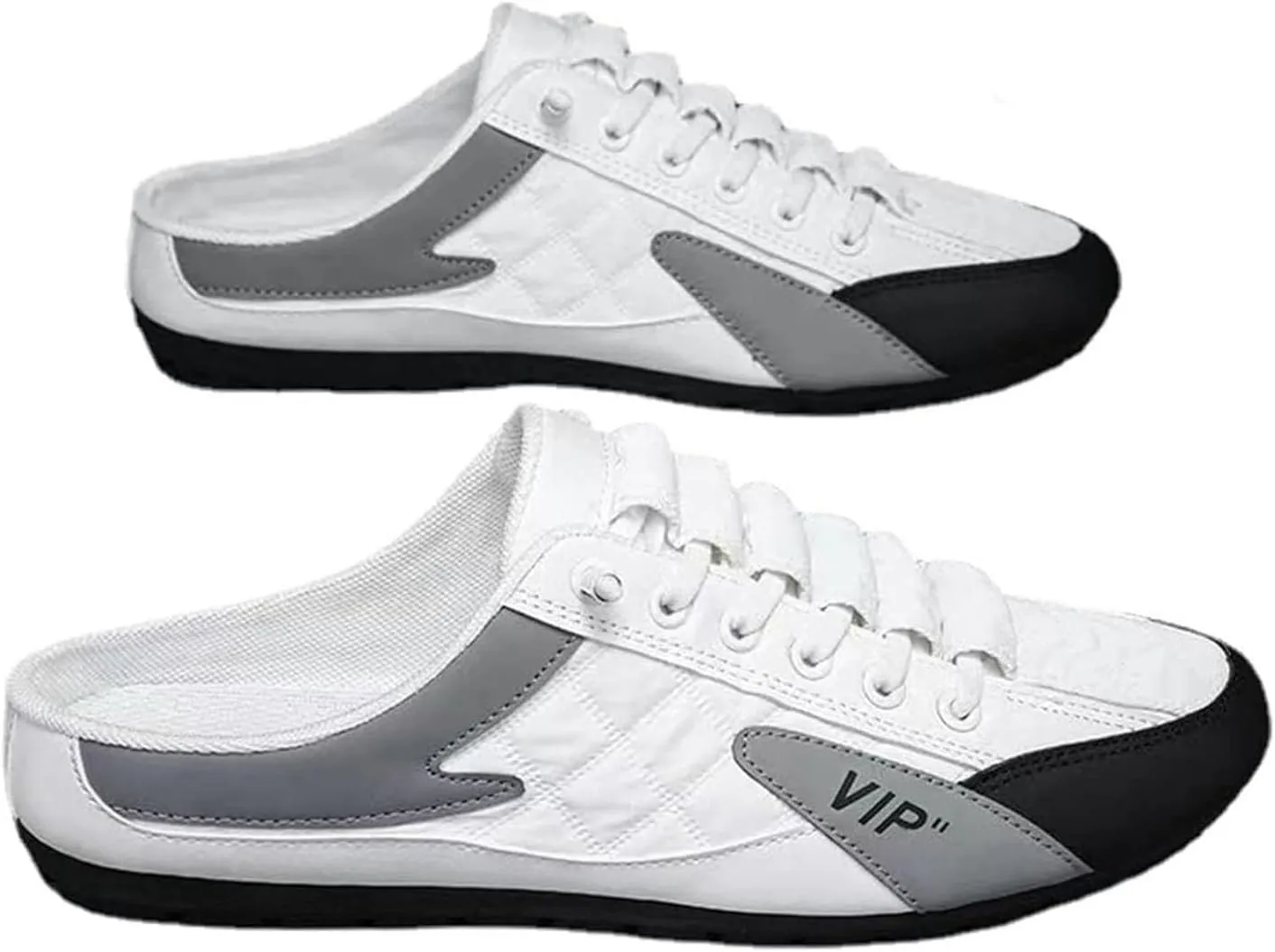 Men's Backless Sneakers,New Summer Slip-on Men's Sports Slippers, Casual Mule Open Back Sneakers Sports Shoes Low-Top Walking Outdoor Shoes