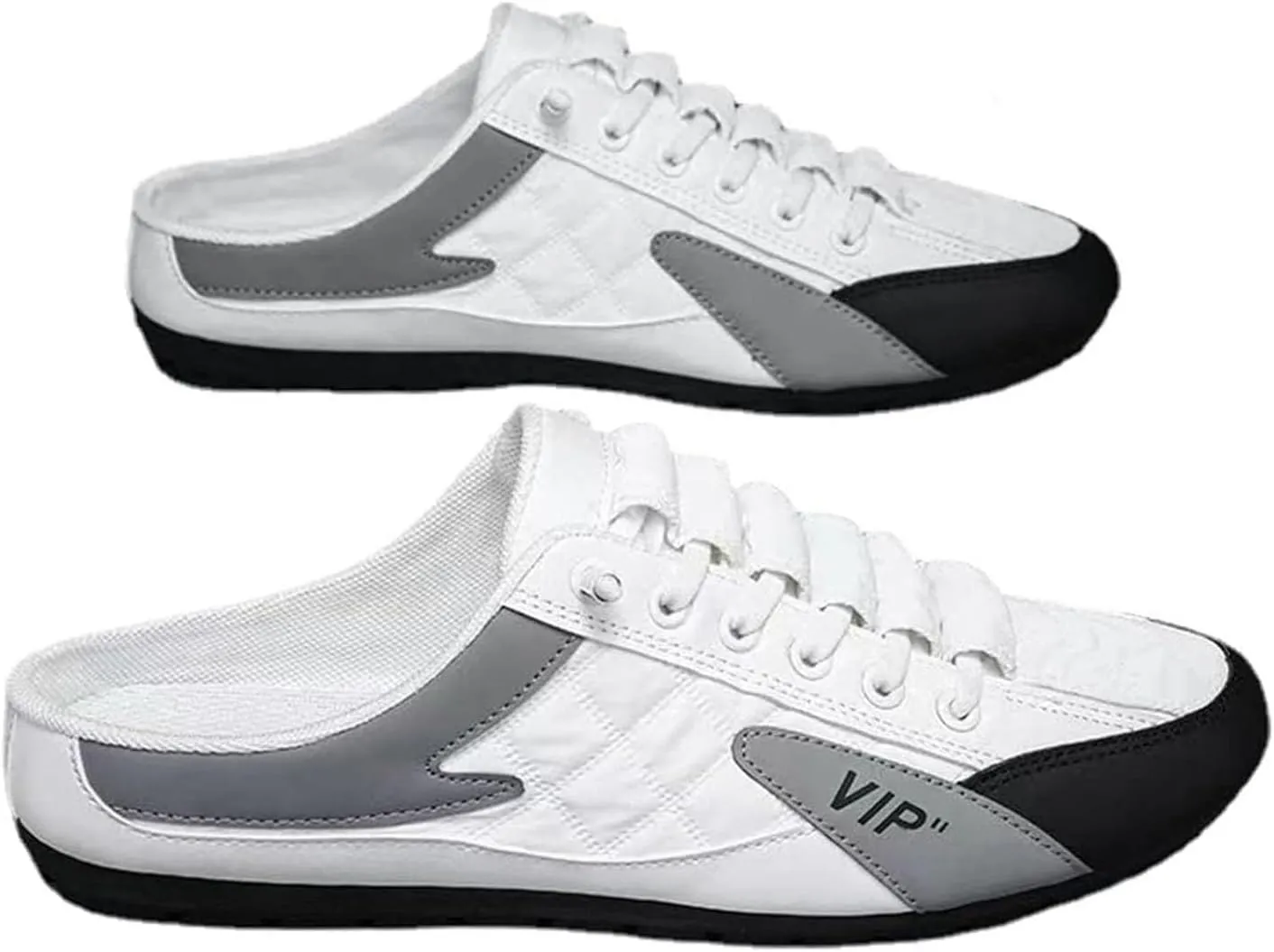 Men's Backless Sneakers,New Summer Slip-on Men's Sports Slippers, Casual Mule Open Back Sneakers Sports Shoes Low-Top Walking Outdoor Shoes