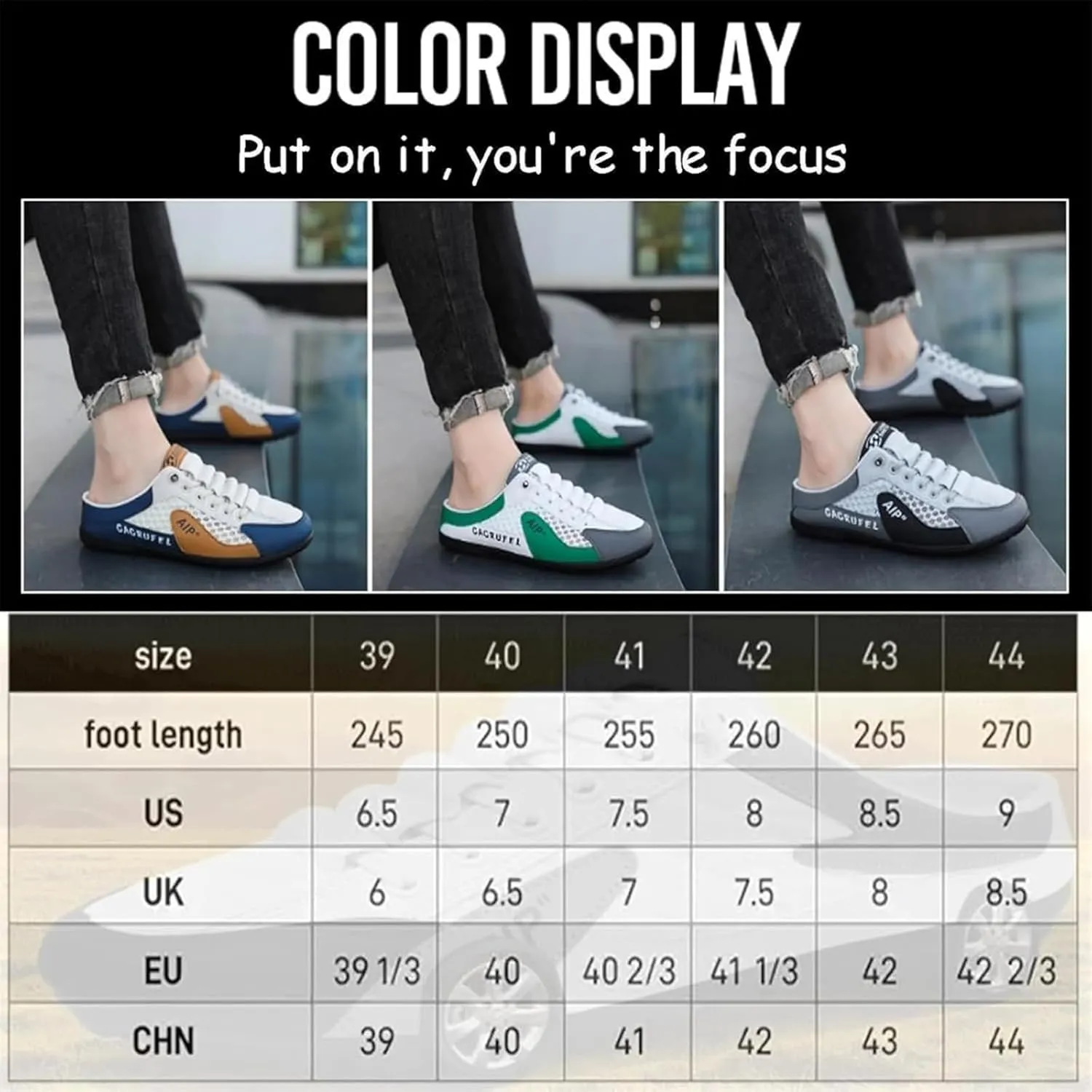 Men's Backless Sneakers,New Summer Slip-on Men's Sports Slippers, Casual Mule Open Back Sneakers Sports Shoes Low-Top Walking Outdoor Shoes