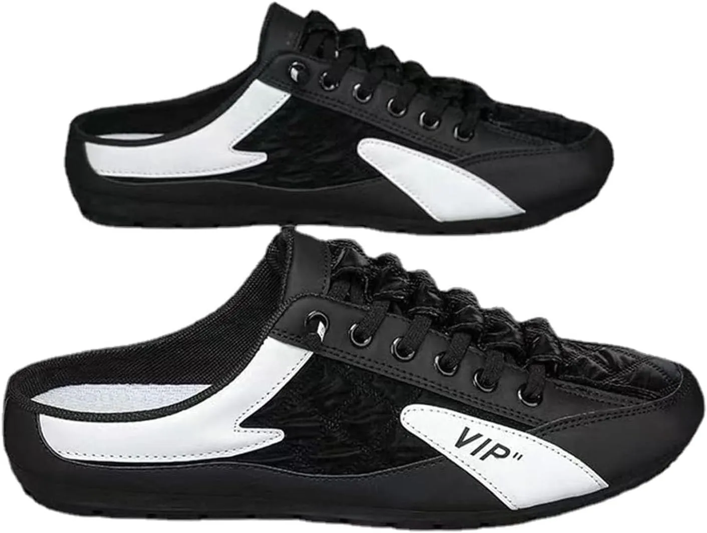 Men's Backless Sneakers,New Summer Slip-on Men's Sports Slippers, Casual Mule Open Back Sneakers Sports Shoes Low-Top Walking Outdoor Shoes