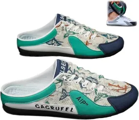 Men's Backless Sneakers,New Summer Slip-on Men's Sports Slippers, Casual Mule Open Back Sneakers Sports Shoes Low-Top Walking Outdoor Shoes
