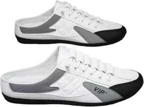 Men's Backless Sneakers,New Summer Slip-on Men's Sports Slippers, Casual Mule Open Back Sneakers Sports Shoes Low-Top Walking Outdoor Shoes