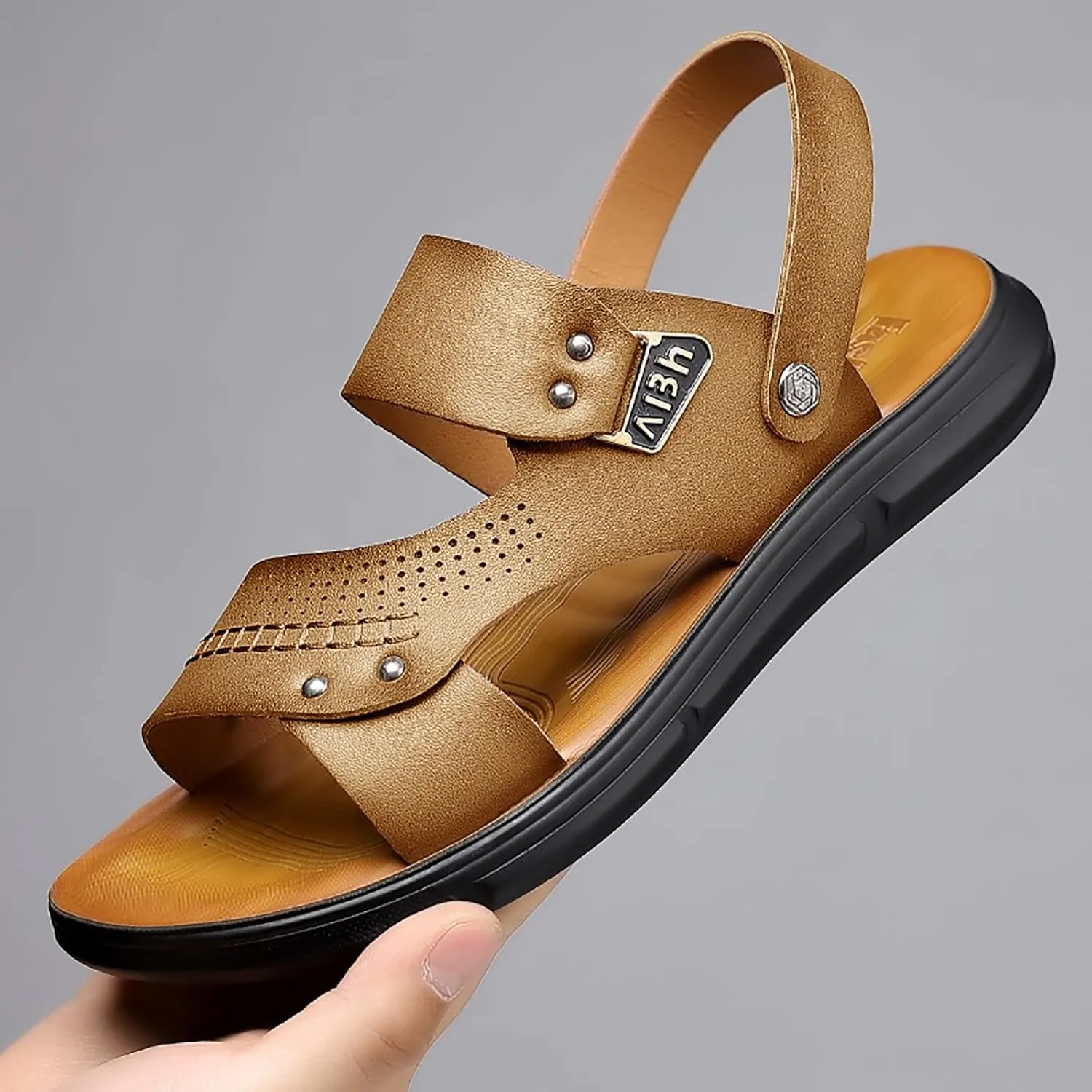Mens Beach Sandals Sandal for Men Mens Sandals Outdoor Comfortable Lightweight Summer Non Slip Sandal