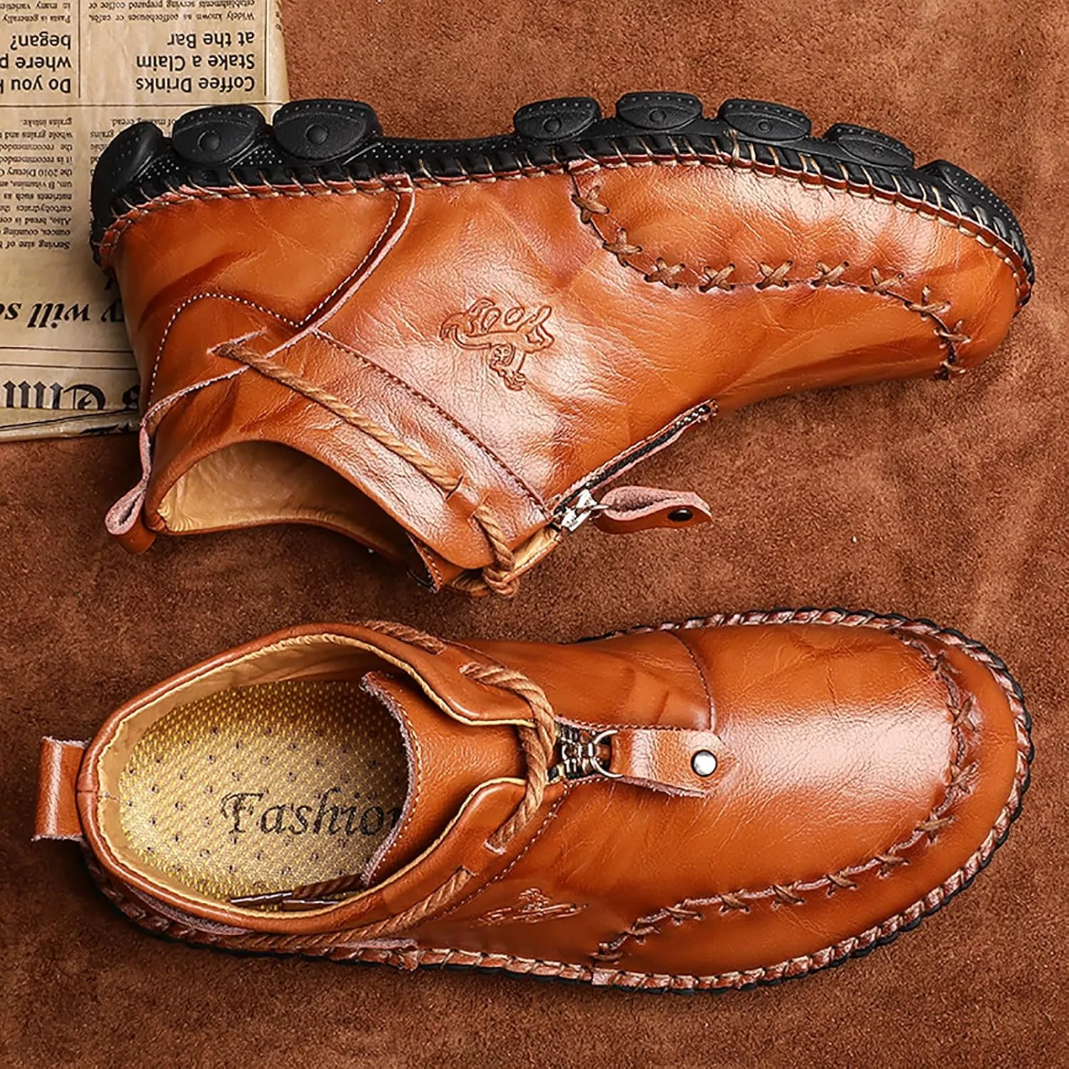 Men's Boots Leather Casual Work Hiking Shoes Chelsea Chukka Stylish Retro Classic