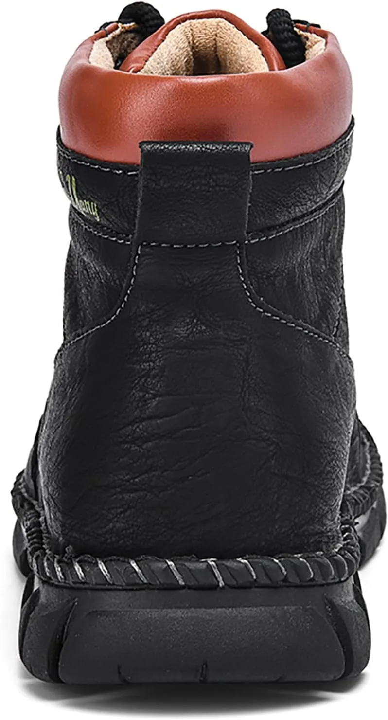 Men's Boots Leather Casual Work Hiking Shoes Chelsea Chukka Stylish Retro Classic