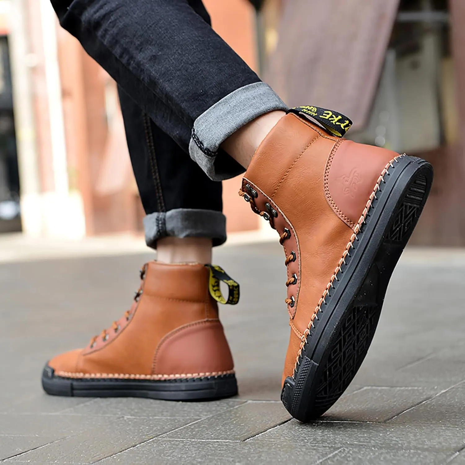 Men's Boots Leather Casual Work Hiking Shoes Chelsea Chukka Stylish Retro Classic