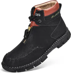 Men's Boots Leather Casual Work Hiking Shoes Chelsea Chukka Stylish Retro Classic
