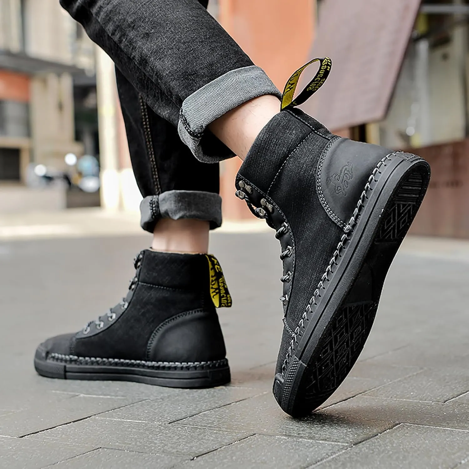 Men's Boots Leather Casual Work Hiking Shoes Chelsea Chukka Stylish Retro Classic