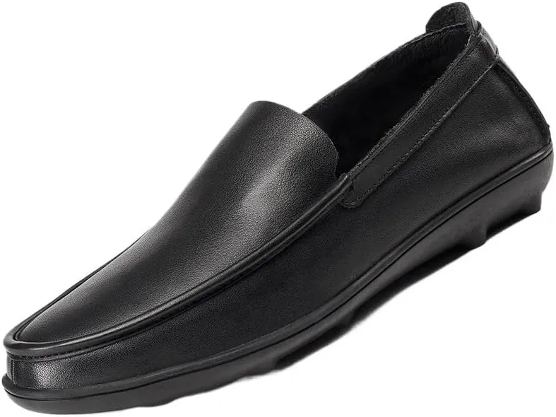 Men's Casual Genuine Leather Flats Soft Driving Walking Loafer Shoes for Daily Walking Business Shoes