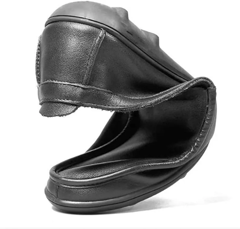 Men's Casual Genuine Leather Flats Soft Driving Walking Loafer Shoes for Daily Walking Business Shoes