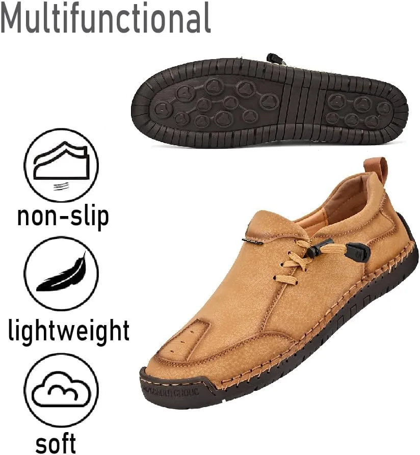 Mens Casual Loafers Lightweight Walking Shoes Slip Resistant Driving Shoes Comfortable Fashion Oxford Shoes