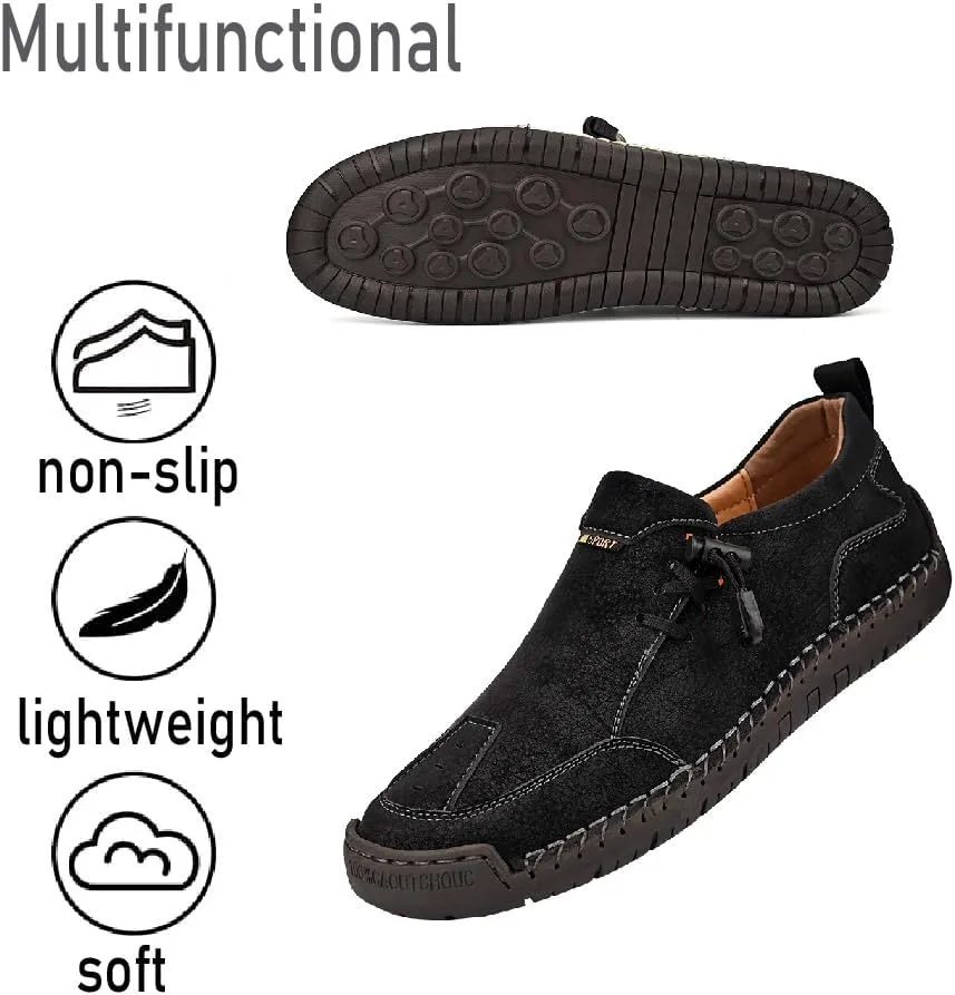 Mens Casual Loafers Lightweight Walking Shoes Slip Resistant Driving Shoes Comfortable Fashion Oxford Shoes
