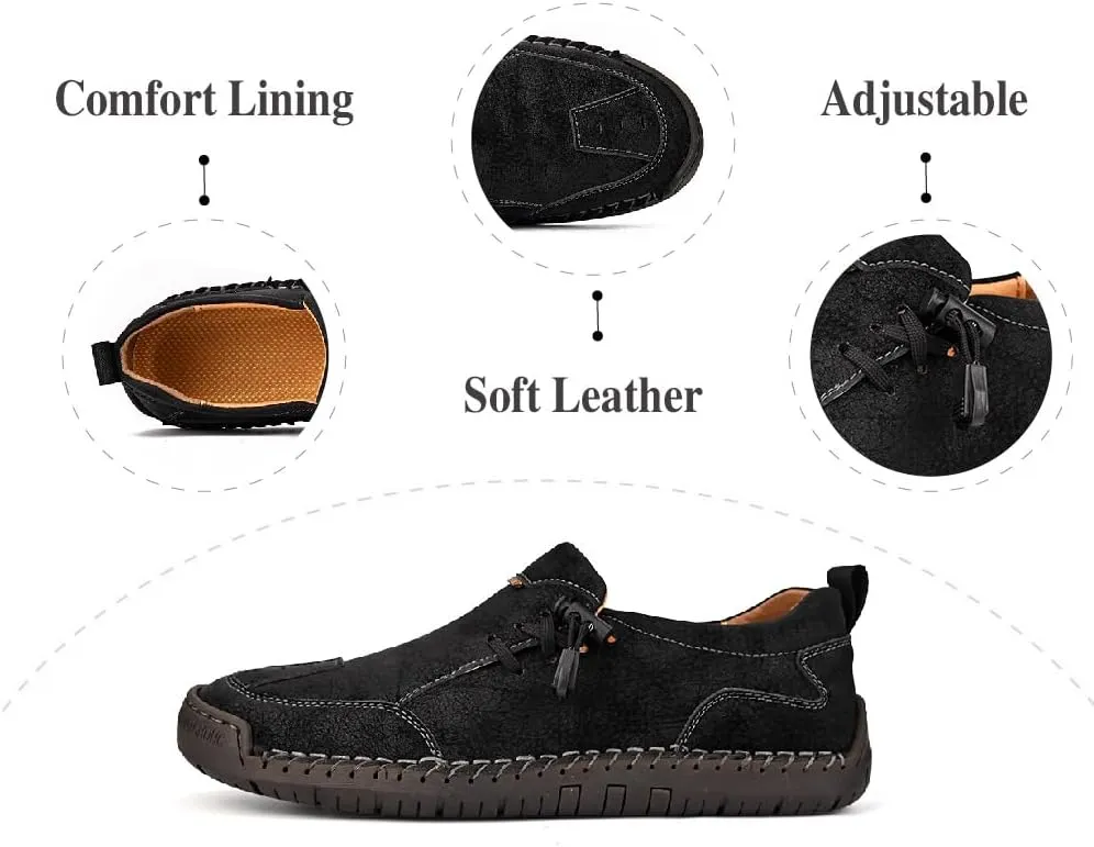 Mens Casual Loafers Lightweight Walking Shoes Slip Resistant Driving Shoes Comfortable Fashion Oxford Shoes