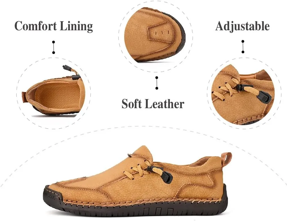 Mens Casual Loafers Lightweight Walking Shoes Slip Resistant Driving Shoes Comfortable Fashion Oxford Shoes