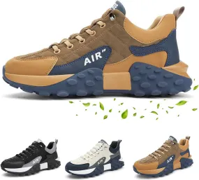 Men's Casual Shoes Thick Base Sneakers, Comfortable Slip-on Orthopedic Sneakers, Non Slip Breathable Athletic Shoes