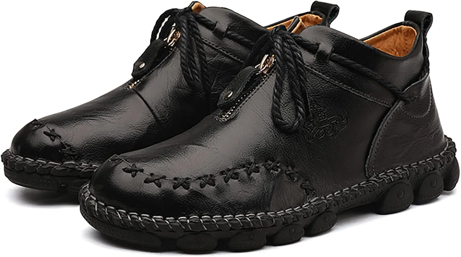 Mens Casual Sneakers Leather Shoes Mens Running Shoes Tennis Sneakers Walking Slip on Athletic Breathable Sport Shoe