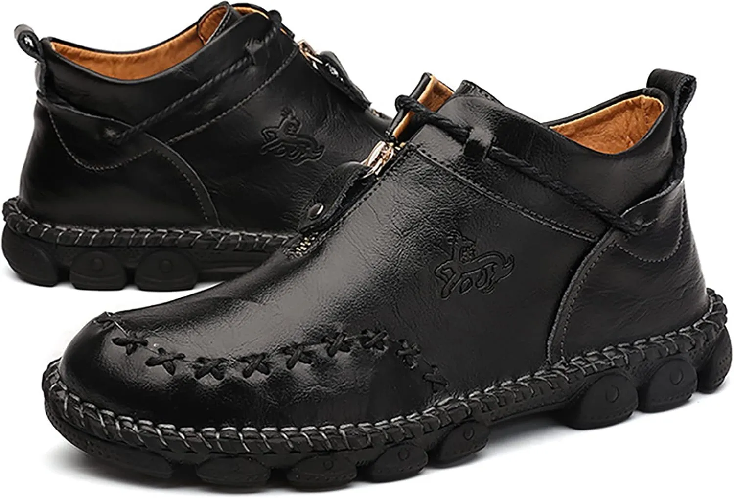 Mens Casual Sneakers Leather Shoes Mens Running Shoes Tennis Sneakers Walking Slip on Athletic Breathable Sport Shoe