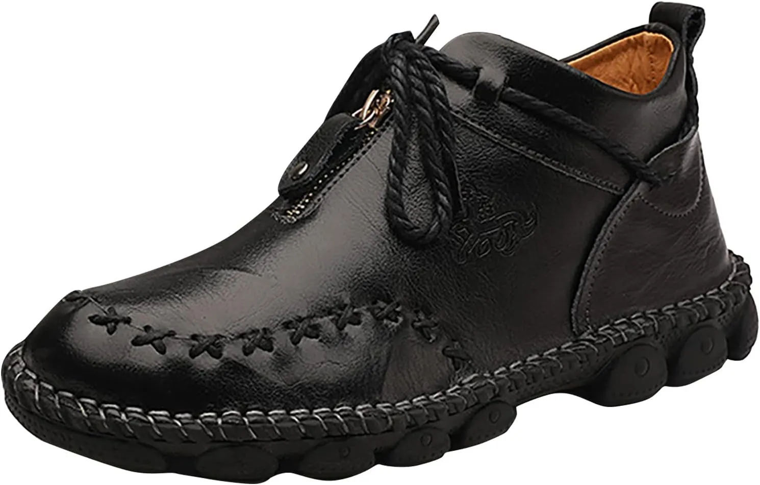 Mens Casual Sneakers Leather Shoes Mens Running Shoes Tennis Sneakers Walking Slip on Athletic Breathable Sport Shoe