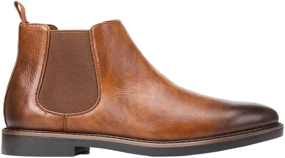 Men's Chelsea Dress Boots Comfortable Leather Slip On Ankle Boots For Casual & Formal Occasions