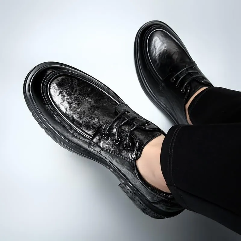 Men's Classic Business Dress Shoes Mens Lace-up Patent Leather Tuxedo Shoes Comfort Soft Men Derby Shoes(7)
