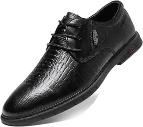 Men's Comfort Orthopedic Dress Shoes Fashion Dress Business Formal Derby Shoes Pointed Toe Floral Patent Leather Lace Up Oxford Shoes for Men