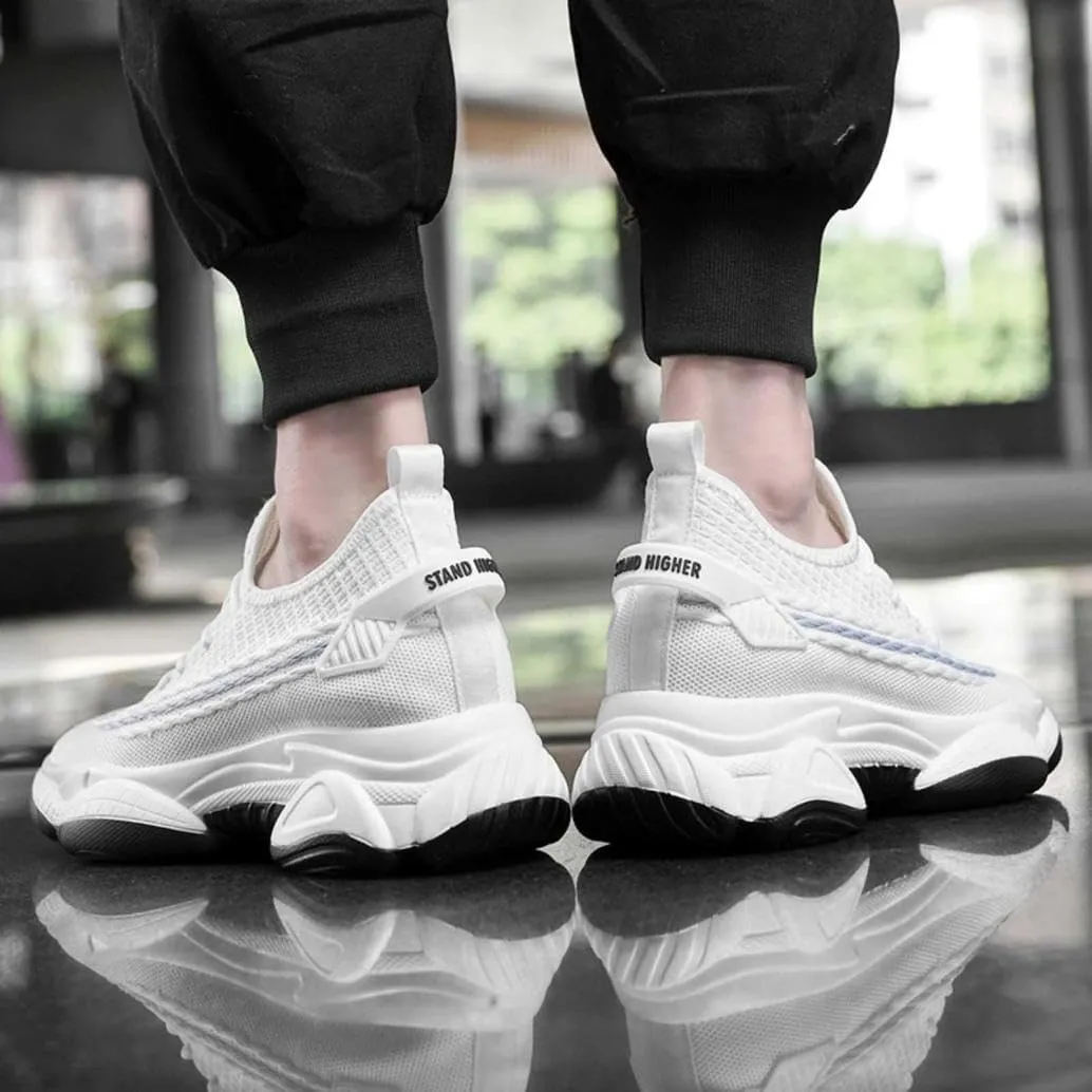 Men's Elevator Shoes Sneakers 3 inch Hidden Height Increase Breathable Lightweight Athletic Casual Shoes for Men