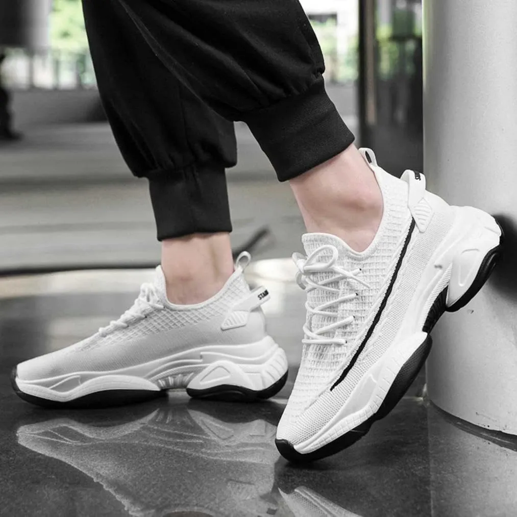 Men's Elevator Shoes Sneakers 3 inch Hidden Height Increase Breathable Lightweight Athletic Casual Shoes for Men