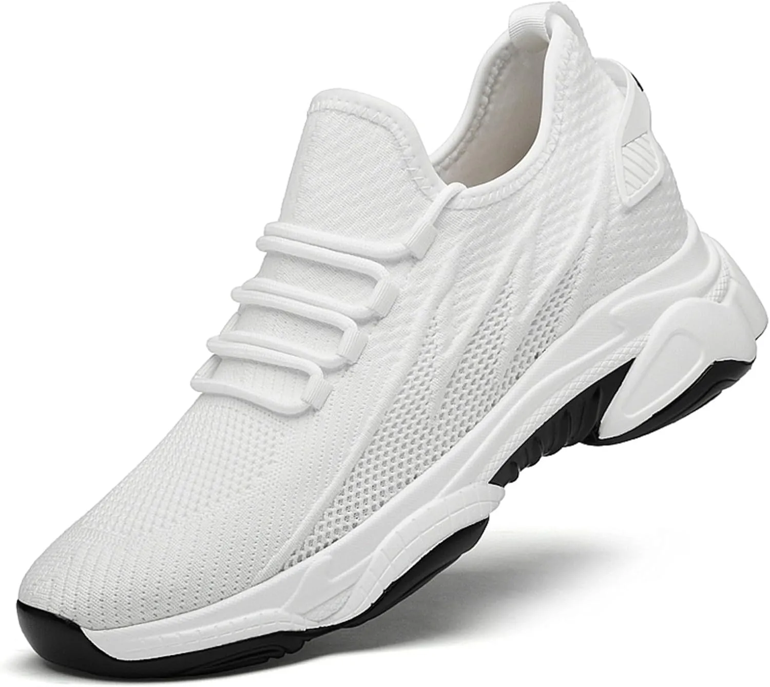 Men's Elevator Sneakers 3 inch Hidden Height Increase Breathable Mesh Lightweight Athletic Casual Shoes for Men