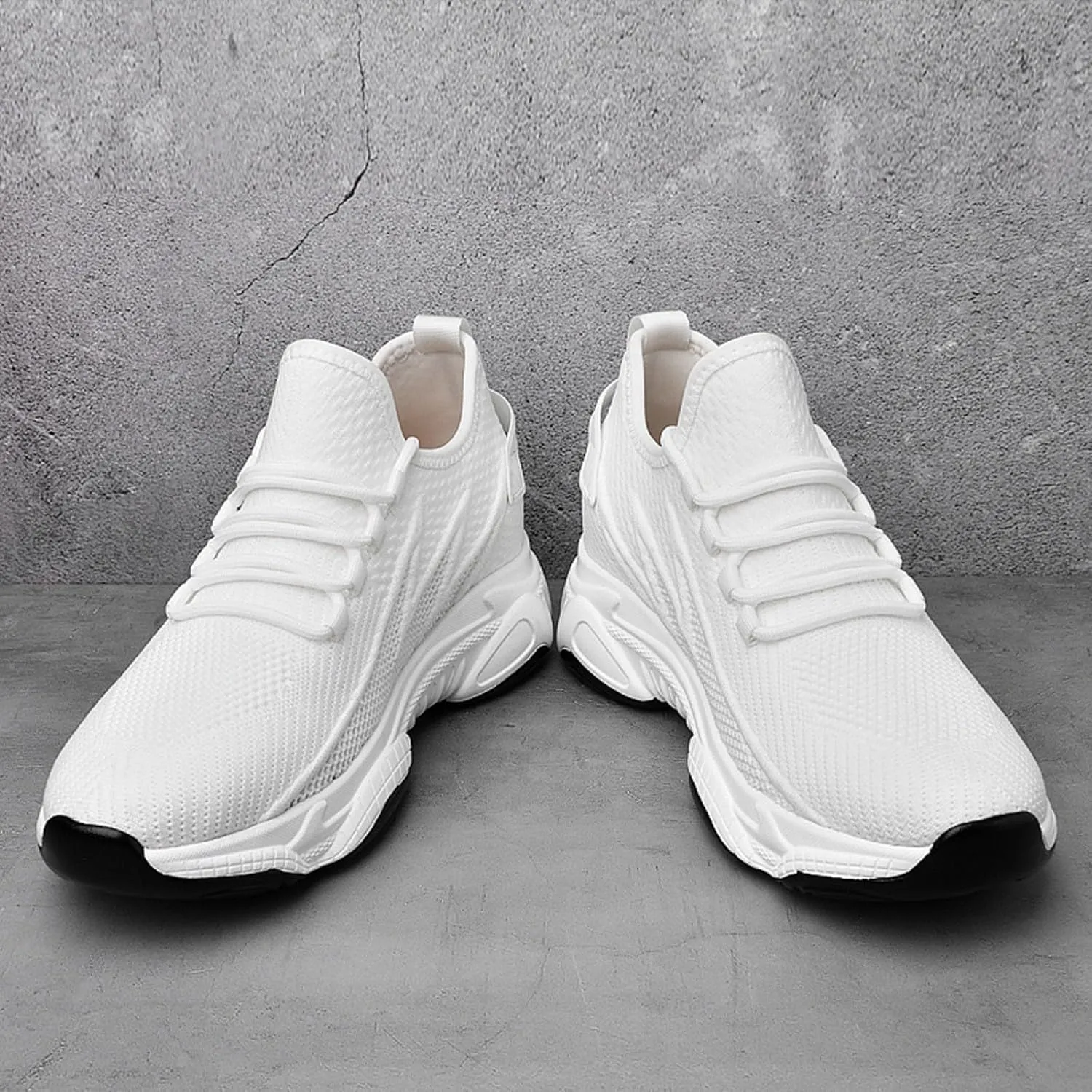 Men's Elevator Sneakers 3 inch Hidden Height Increase Breathable Mesh Lightweight Athletic Casual Shoes for Men