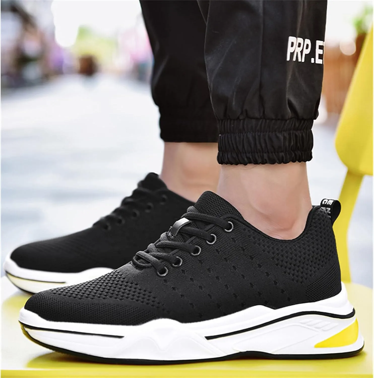 Men's Elevator Sneakers 4/6/8/10 cm Invisible Height Increase Breathable Mesh Lightweight Athletic Casual Shoes