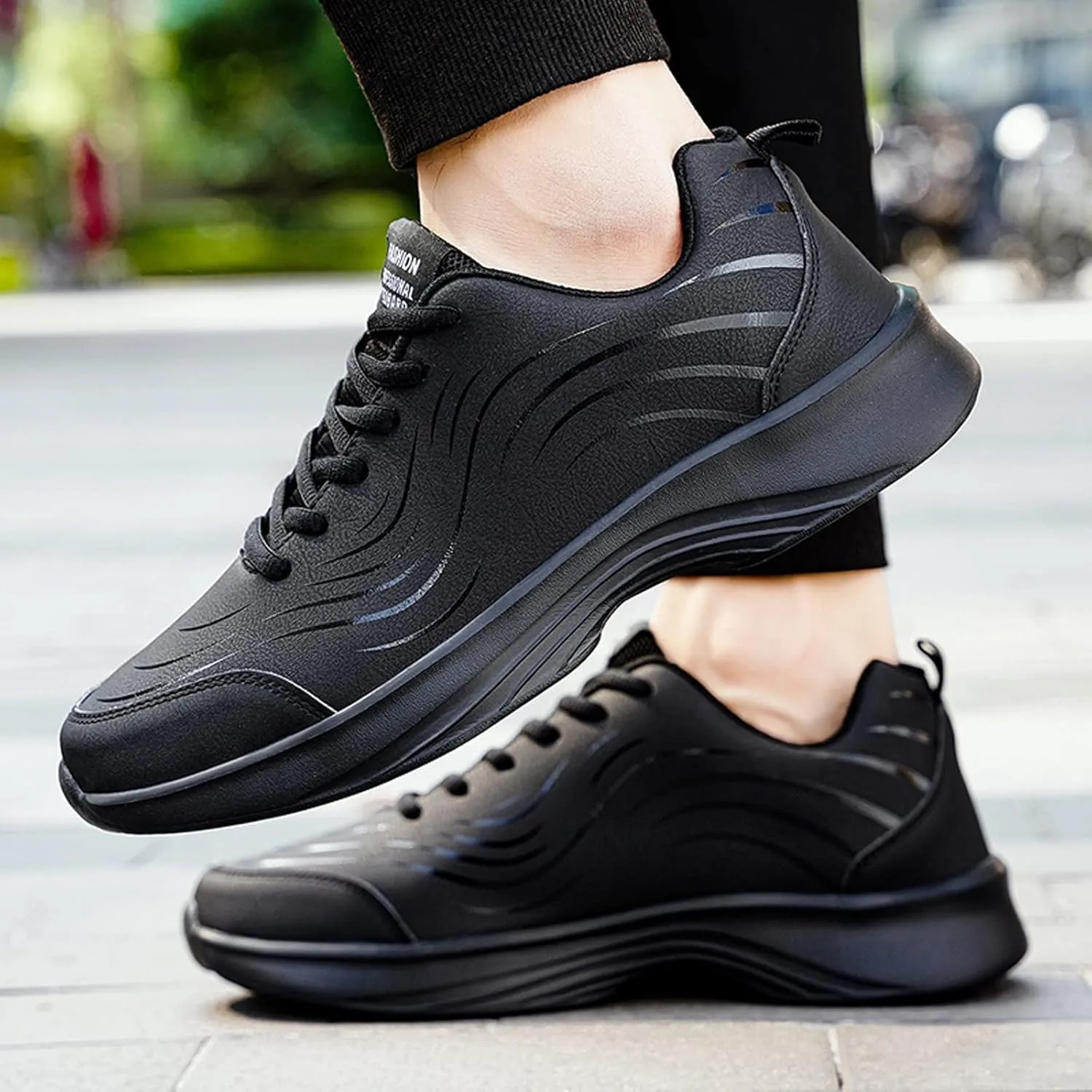 Men's Fashion Sneakers Sneakers for Men Men's Supportive Running Shoes Athletic on Shoes Men Hands Free Slip On Sneaker White Tennis