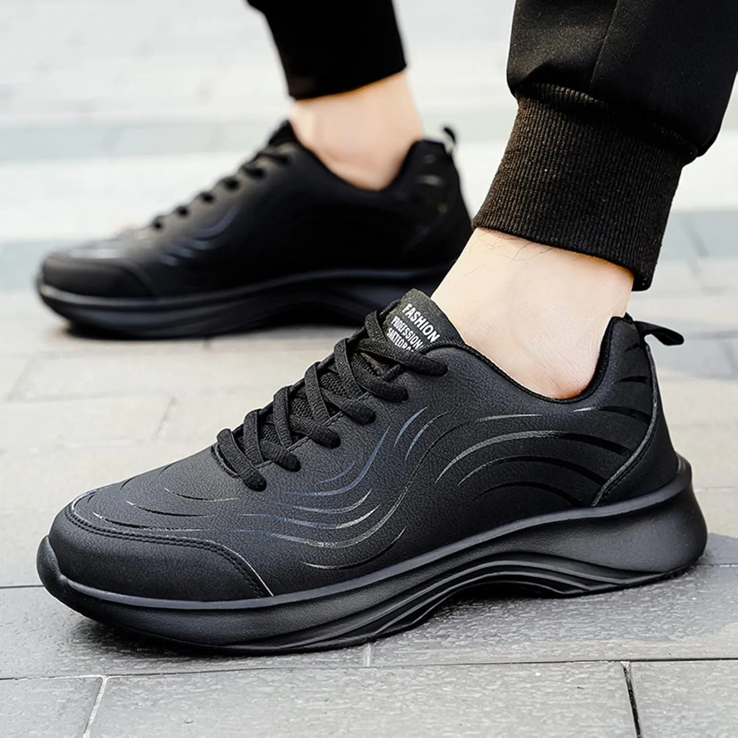 Men's Fashion Sneakers Sneakers for Men Men's Supportive Running Shoes Athletic on Shoes Men Hands Free Slip On Sneaker White Tennis