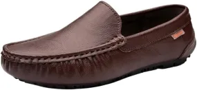 Men's Hands Free Slip On Walking Leather Shoes Loafers for Summer Outdoor Driving & Walking Men's Loafers