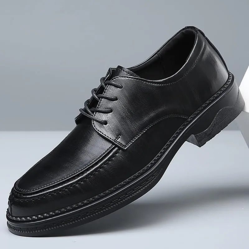 Men's Lace-Up Tuxedo Shoes Patent Leather Formal Dress Shoes Comfortable Office Wear Mens Derby Shoes(Black,7.5)