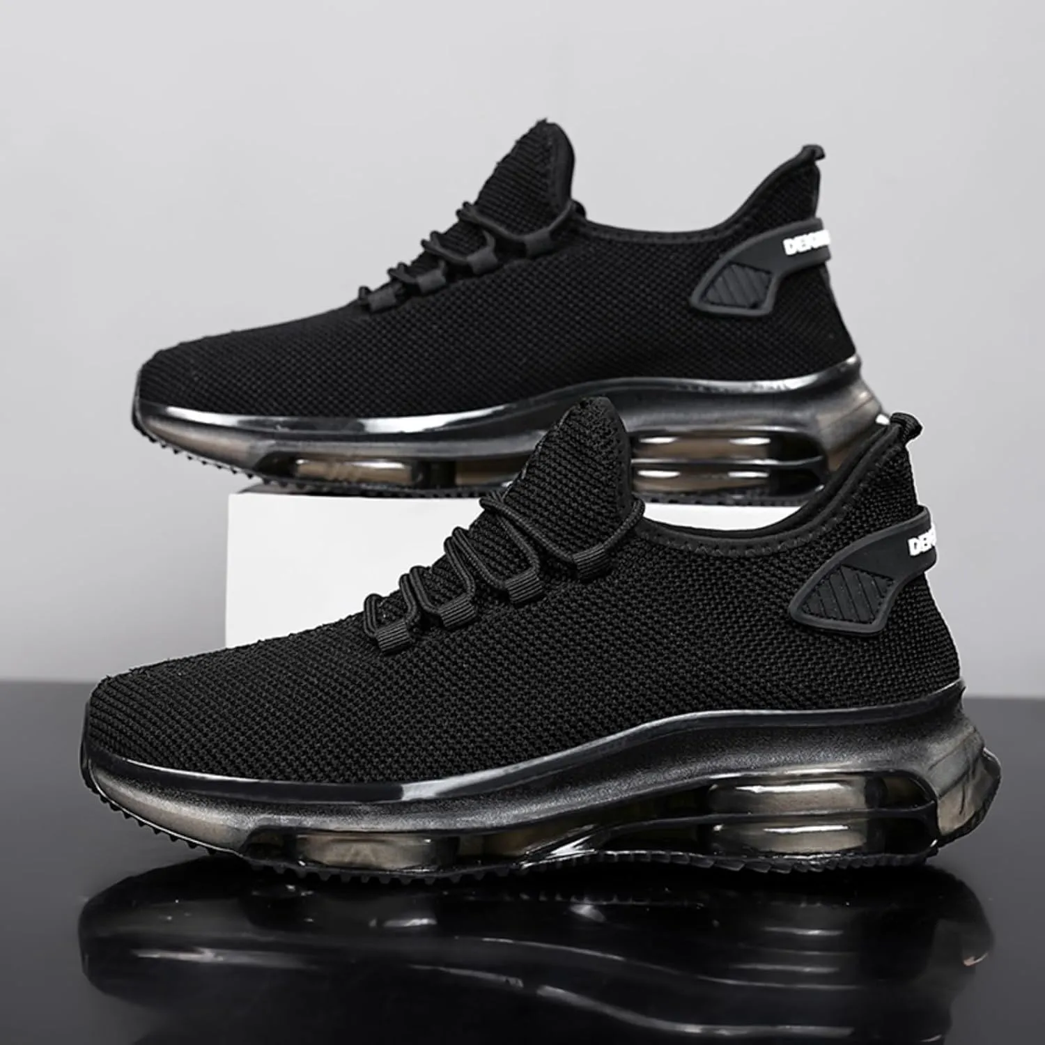 Men's Lightweight Double - air Cushion Walking, High - Elasticity Running Shoes, Workout Shoes, Breathable Mesh Fashion Casual Sneakers