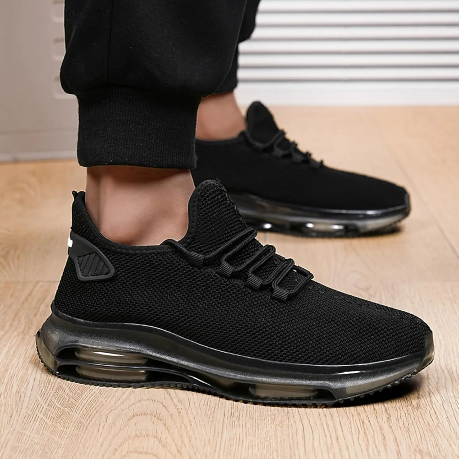 Men's Lightweight Double - air Cushion Walking, High - Elasticity Running Shoes, Workout Shoes, Breathable Mesh Fashion Casual Sneakers