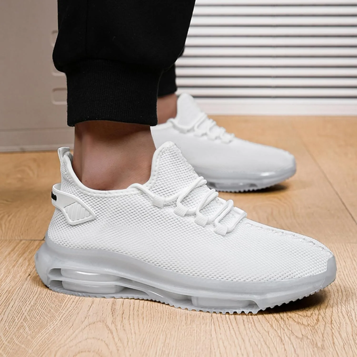 Men's Lightweight Double - air Cushion Walking, High - Elasticity Running Shoes, Workout Shoes, Breathable Mesh Fashion Casual Sneakers