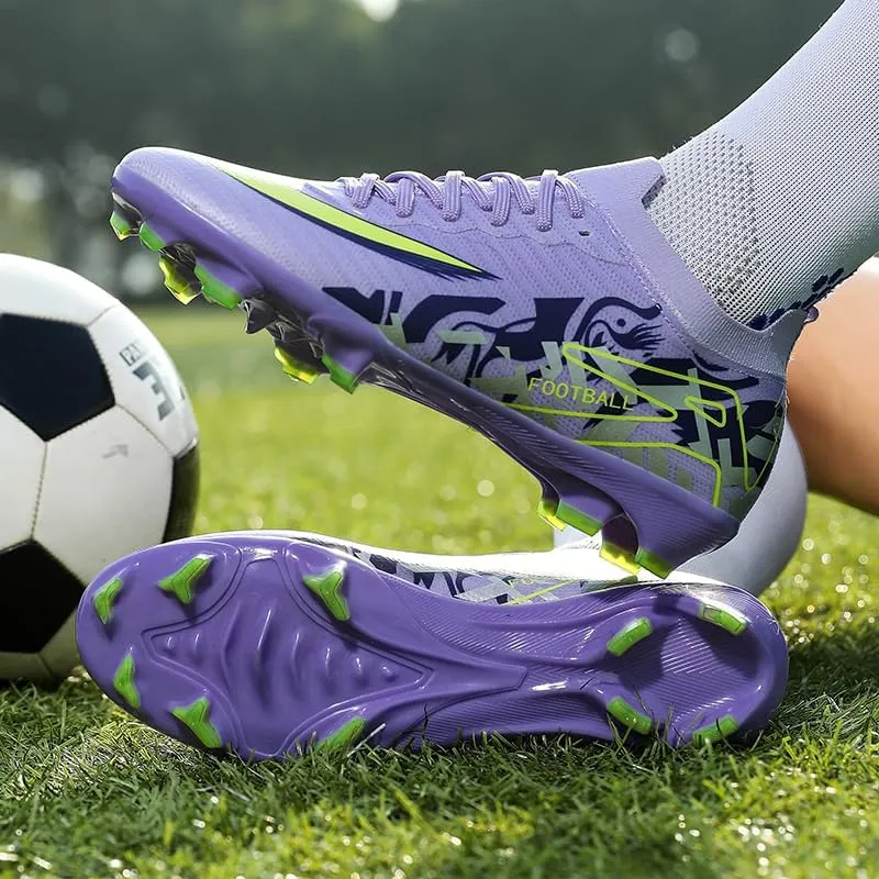 Men's Low Top AG/FG Football Sports Soccer Cleats Professional Training Shoes Non-Slip Wear Resistant Football Shoes Outdoor Indoor Futsal TF Turf Cleats