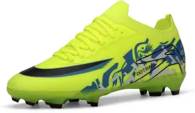 Men's Low Top AG/FG Football Sports Soccer Cleats Professional Training Shoes Non-Slip Wear Resistant Football Shoes Outdoor Indoor Futsal TF Turf Cleats